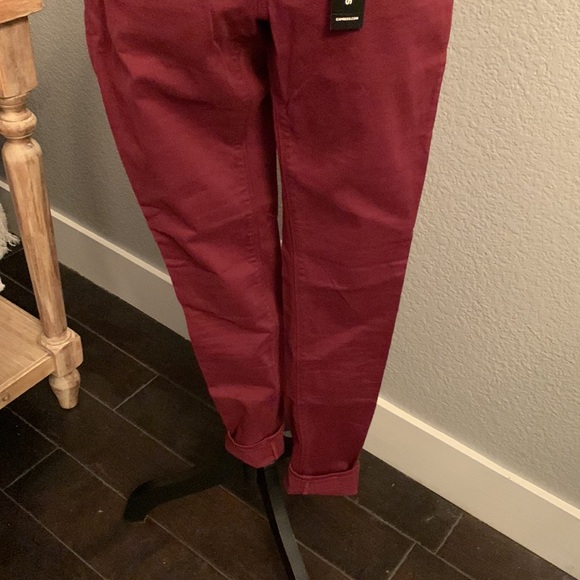 Express Mid Rise Skinny Red Jeans - Picture 3 of 4